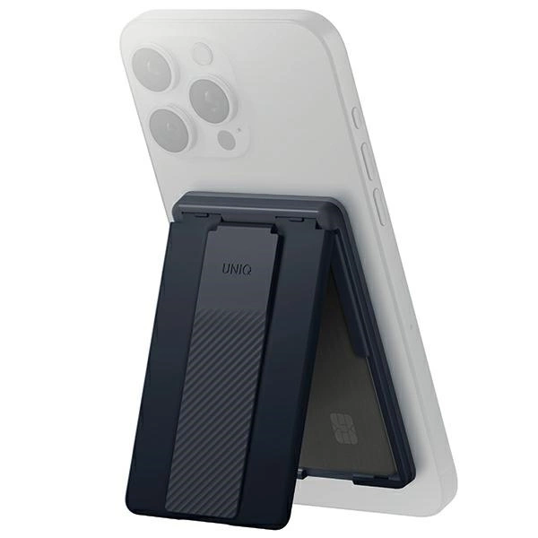 Uniq Heldro ID magnetic wallet with support and band - navy blueeng