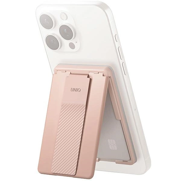 Uniq Heldro ID magnetic wallet with support and wristband - pinkeng
