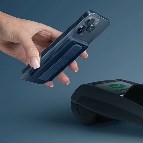 Uniq Heldro ID magnetic wallet with support and wristband - pinkeng