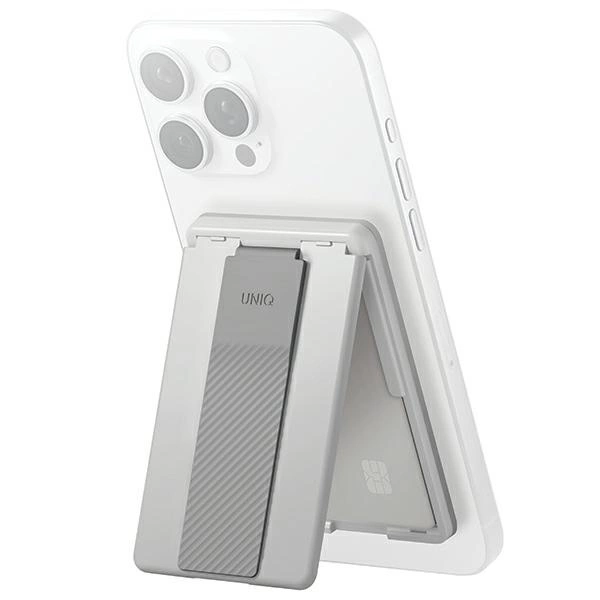 Uniq Heldro ID magnetic wallet with support and wristband - grayeng