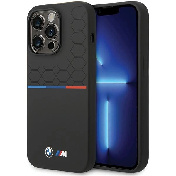 BMW M Silicone Pattern case for iPhone 14 Pro Max - blackeng