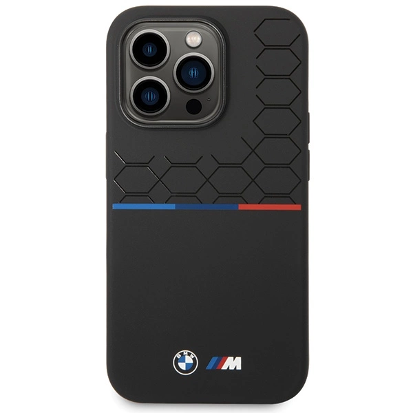 BMW M Silicone Pattern case for iPhone 14 Pro Max - blackeng