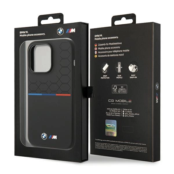 BMW M Silicone Pattern case for iPhone 14 Pro Max - blackeng