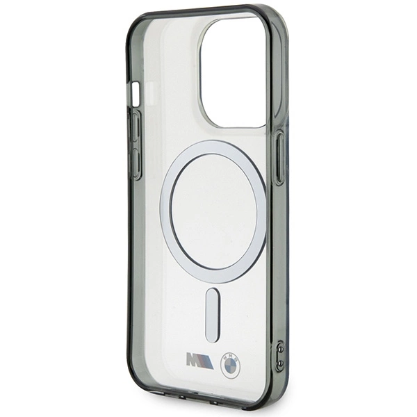 BMW Silver Ring MagSafe case for iPhone 15 Pro - transparenteng