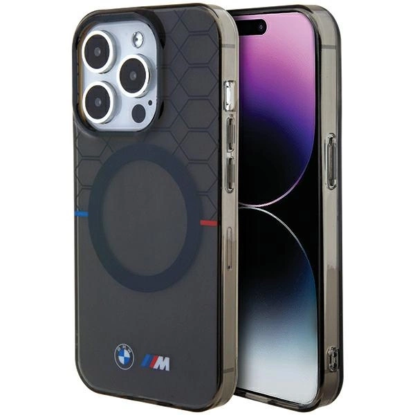 BMW Pattern MagSafe case for iPhone 15 Pro - grayeng