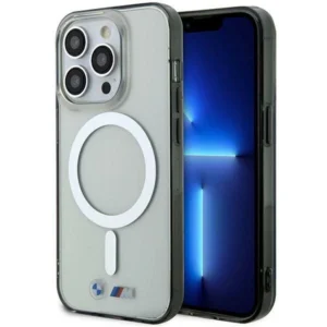 BMW Silver Ring MagSafe case for iPhone 15 Pro Max - transparenteng