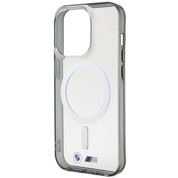 BMW Silver Ring MagSafe case for iPhone 15 Pro Max - transparenteng