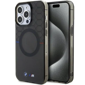 BMW Pattern MagSafe case for iPhone 15 Pro Max - grayeng