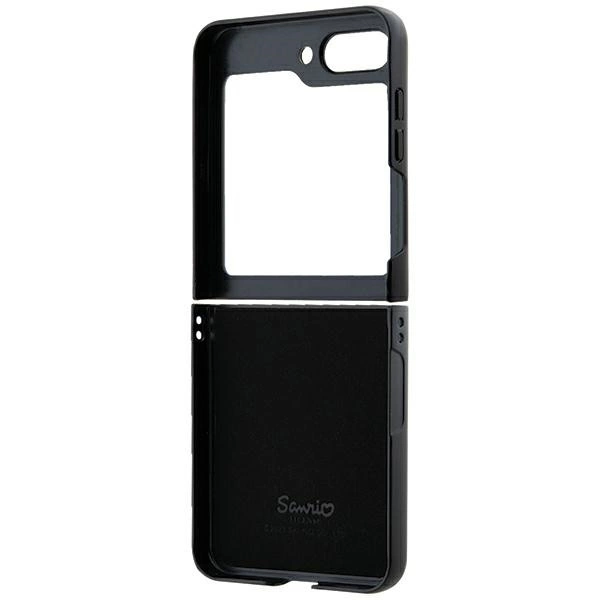 Hello Kitty Metal Logo Kitty Head case for Samsung Galaxy Z Flip 5 - blackeng