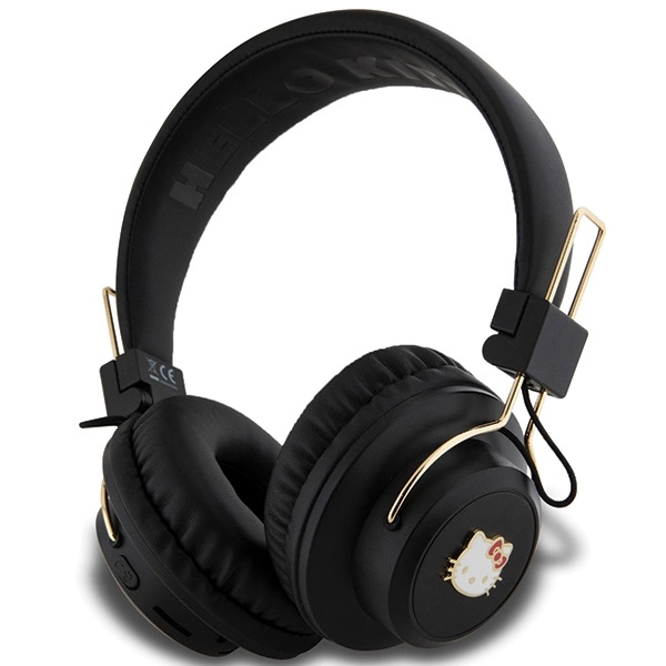Hello Kitty Metal Logo Bluetooth on-ear headphones - blackeng