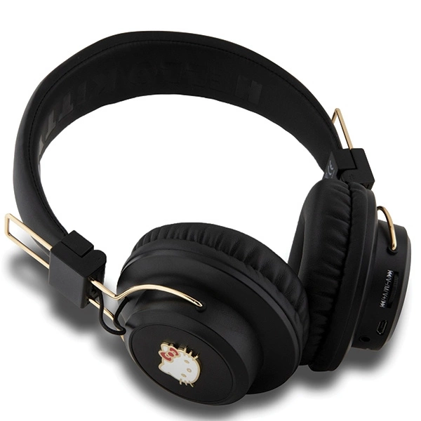 Hello Kitty Metal Logo Bluetooth on-ear headphones - blackeng