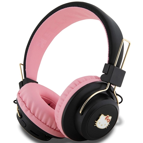 Hello Kitty Metal Logo Bluetooth on-ear headphones - pinkeng