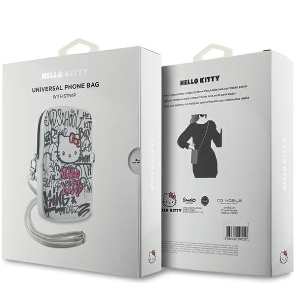 Hello Kitty Graffiti Kitty Head bag - whiteeng