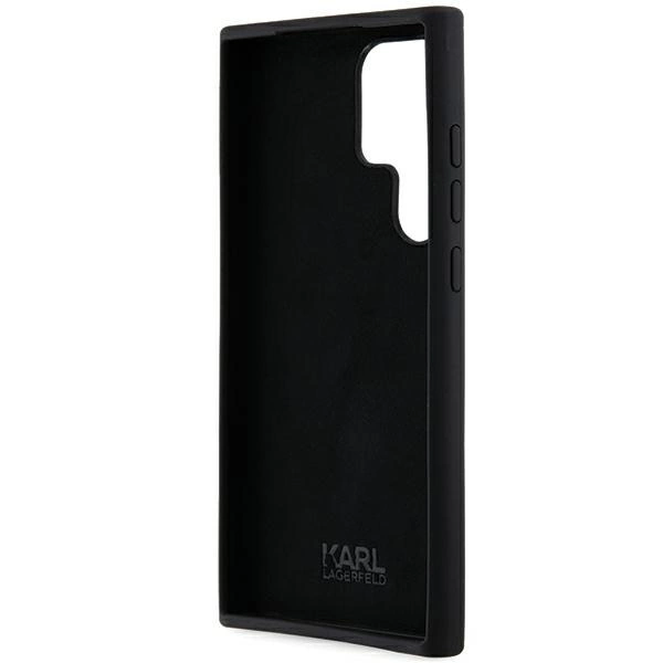 Karl Lagerfeld Silicone Ikonik Metal Pin case for Samsung Galaxy S23 Ultra - blackeng