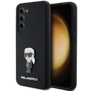 Karl Lagerfeld Silicone Ikonik Metal Pin case for Samsung Galaxy S23+ - blackeng