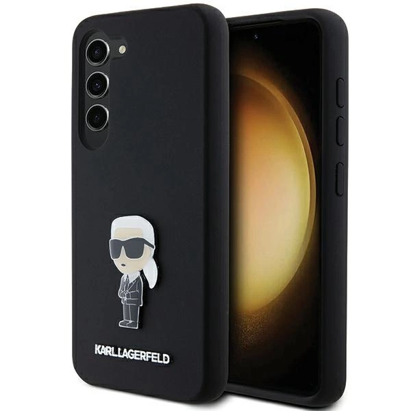 Karl Lagerfeld Silicone Ikonik Metal Pin case for Samsung Galaxy S23+ - blackeng