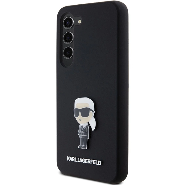 Karl Lagerfeld Silicone Ikonik Metal Pin case for Samsung Galaxy S23+ - blackeng