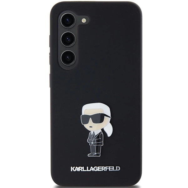 Karl Lagerfeld Silicone Ikonik Metal Pin case for Samsung Galaxy S23+ - blackeng
