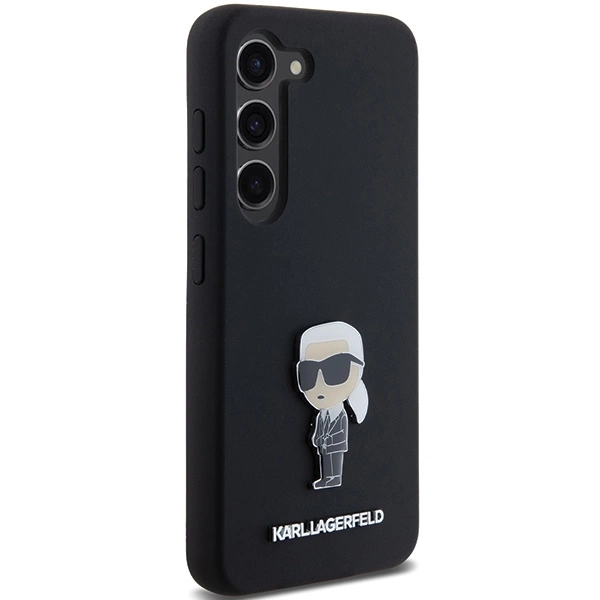 Karl Lagerfeld Silicone Ikonik Metal Pin case for Samsung Galaxy S23+ - blackeng