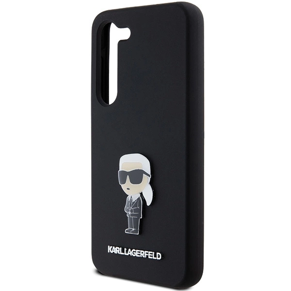 Karl Lagerfeld Silicone Ikonik Metal Pin case for Samsung Galaxy S23+ - blackeng