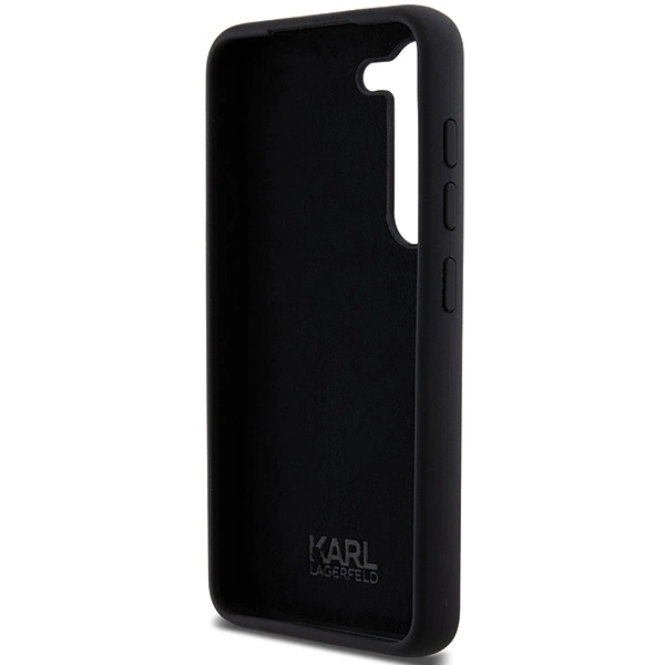 Karl Lagerfeld Silicone Ikonik Metal Pin case for Samsung Galaxy S23+ - blackeng