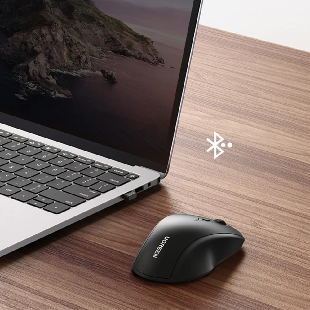 [RETURNED ITEM] Ugreen MU101 ergonomic wireless mouse Bluetooth 2.4 GHz - blueeng