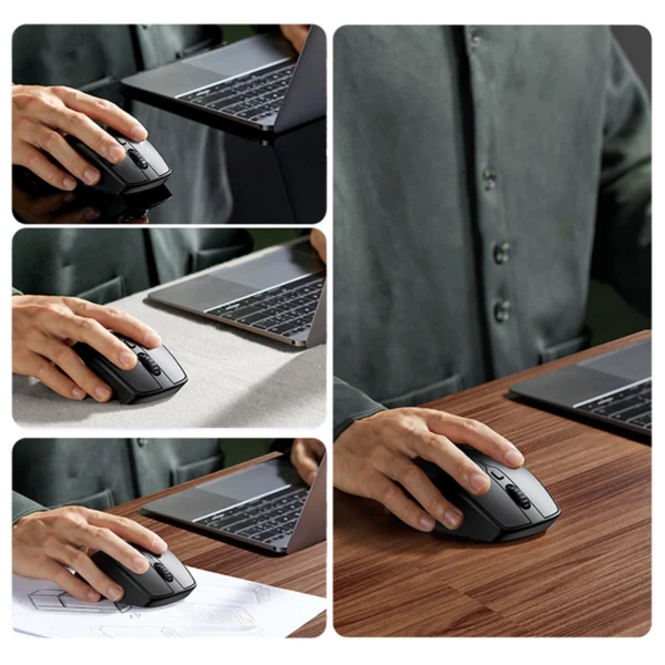 [RETURNED ITEM] Ugreen MU101 ergonomic wireless mouse Bluetooth 2.4 GHz - blueeng