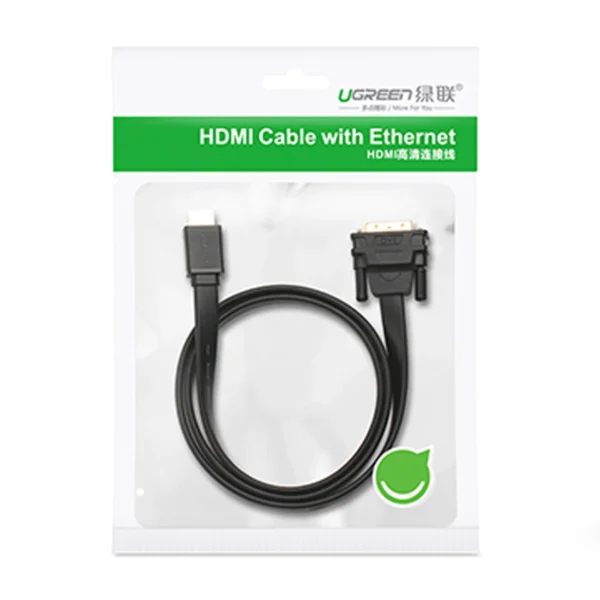 [RETURNED ITEM] Ugreen bi-directional cable HDMI - DVI 2m black (HD106)eng