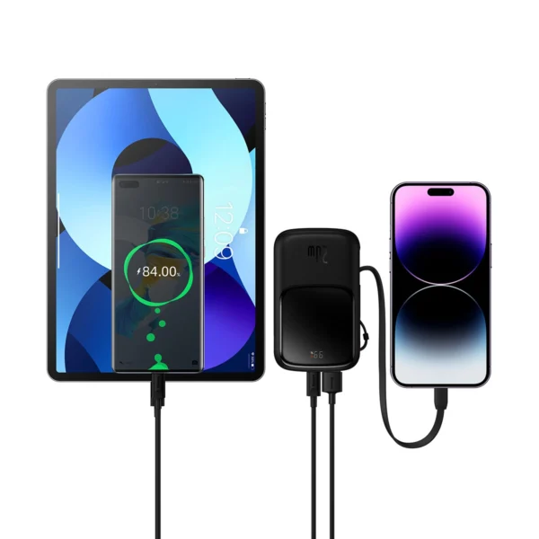 [RETURNED ITEM] Powerbank 10000mAh 20W Baseus Qpow Pro Overseas Edition + USB C 3A Cable - Blackeng