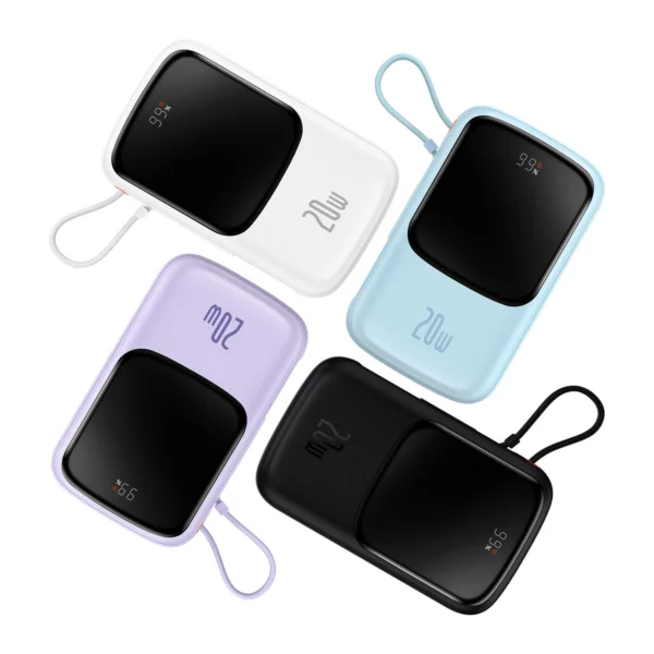 [RETURNED ITEM] Powerbank 10000mAh 20W Baseus Qpow Pro Overseas Edition + USB C 3A Cable - Blackeng