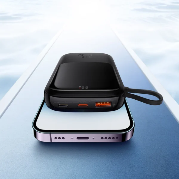 [RETURNED ITEM] Powerbank 10000mAh 20W Baseus Qpow Pro Overseas Edition + USB C 3A Cable - Blackeng