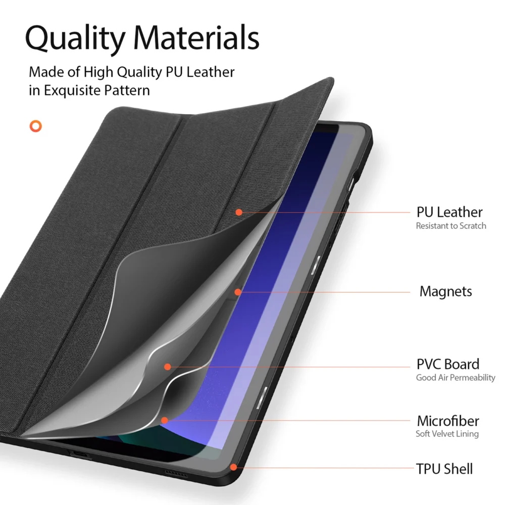 Dux Ducis Domo flip and smart sleep case for Samsung Galaxy Tab S9 - blackeng