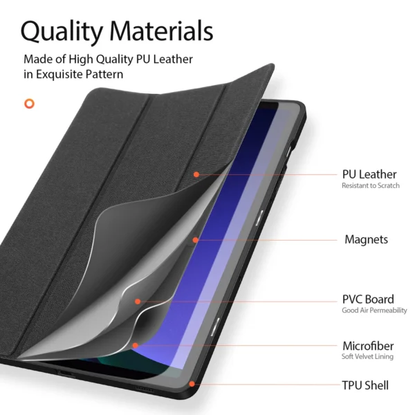 Dux Ducis Domo flip and smart sleep case for Samsung Galaxy Tab S9 - blackeng