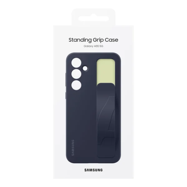 Etui Samsung Standing Grip Case EF-GA556TBEGWW na Samsung Galaxy A55 z uchwytem - niebiesko-czarnepol