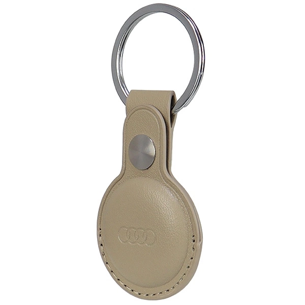 Audi Synthetic Leather AirTag case - beigeeng