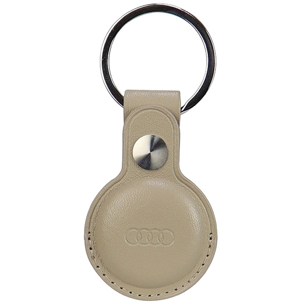 Audi Synthetic Leather AirTag case - beigeeng