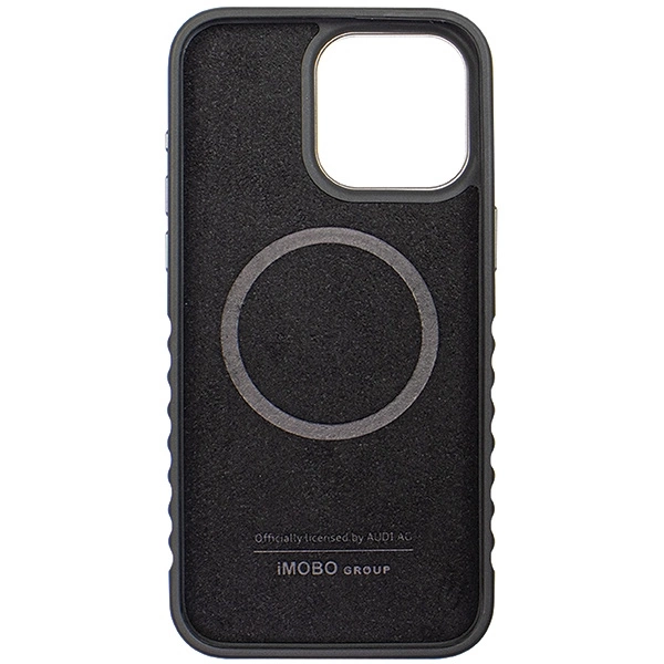 Audi Genuine Leather case with MagSafe for iPhone 14 Pro - black and redeng