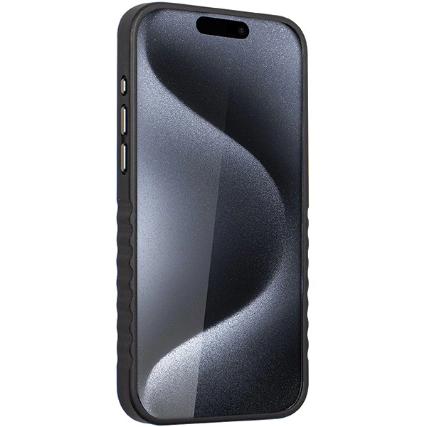 Audi Genuine Leather case with MagSafe for iPhone 15 Pro Max - black and redeng