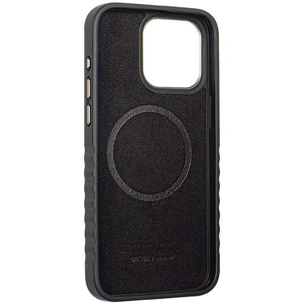 Audi Genuine Leather case with MagSafe for iPhone 15 Pro Max - black and redeng