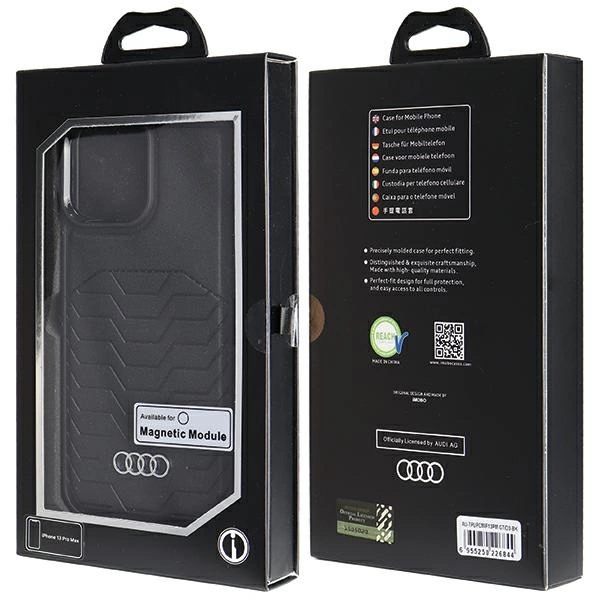 Audi Synthetic Leather case with MagSafe for iPhone 13 Pro Max - blackeng