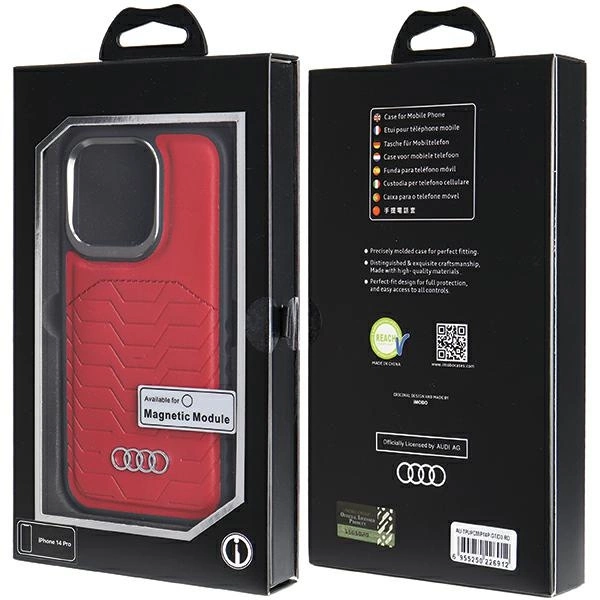 Audi Synthetic Leather case with MagSafe for iPhone 14 Pro - redeng
