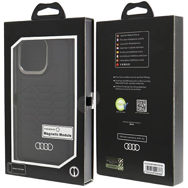Audi Synthetic Leather case with MagSafe for iPhone 14 Pro Max - blackeng