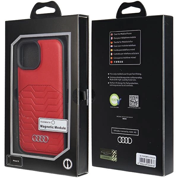 Audi Synthetic Leather case with MagSafe for iPhone 15 / 14 / 13 - redeng