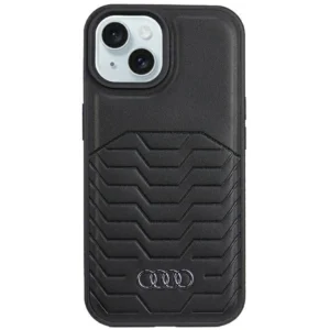 Audi Synthetic Leather Case with MagSafe for iPhone 15 Plus / 14 Plus - Blackeng