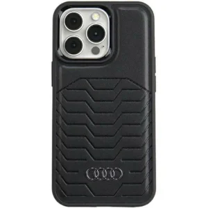 Audi Synthetic Leather case with MagSafe for iPhone 15 Pro - blackeng
