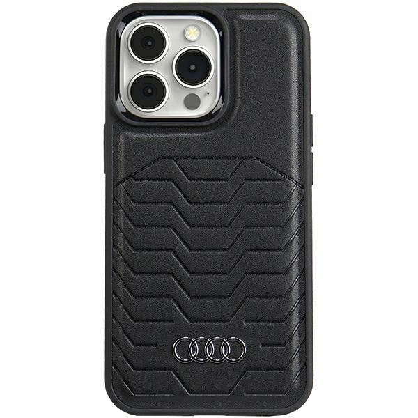 Audi Synthetic Leather case with MagSafe for iPhone 15 Pro - blackeng