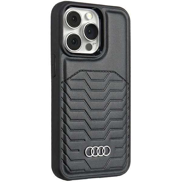 Audi Synthetic Leather case with MagSafe for iPhone 15 Pro - blackeng