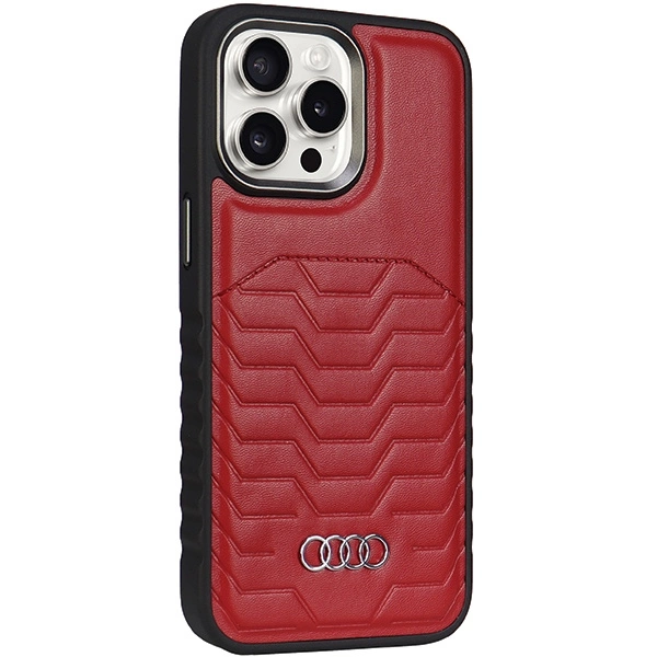 Audi Synthetic Leather case with MagSafe for iPhone 15 Pro - redeng