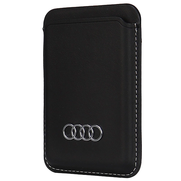 Audi Synthetic Leather magnetic wallet compatible with MagSafe - blackeng