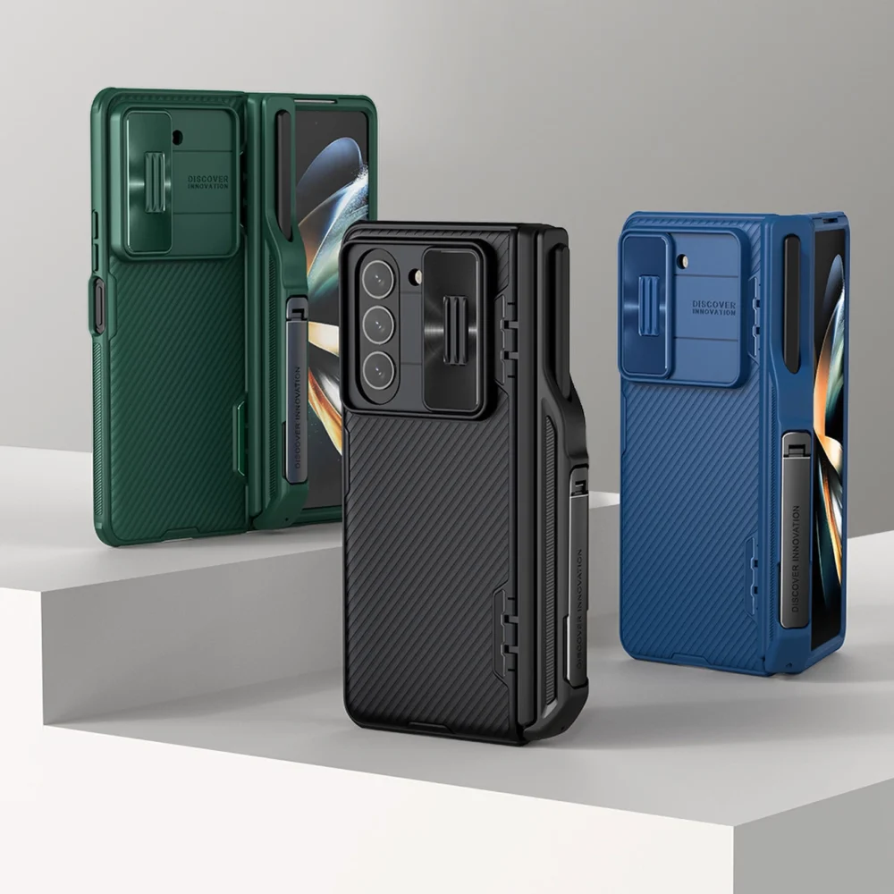 Nillkin CamShield Fold Case for Samsung Galaxy Z Fold 5 with additional stylus holder - blackeng